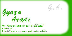 gyozo aradi business card